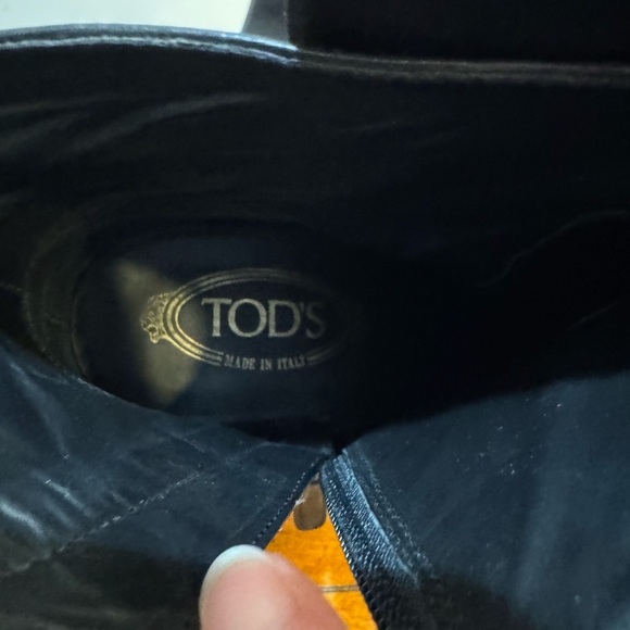 TOD'S Gomma Ankle Leather Boots Black Gold Buckle Sz EU40 - Picture 14 of 16